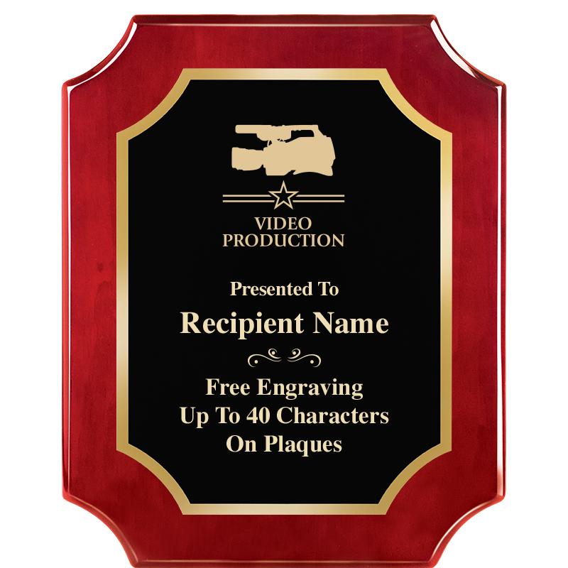 8"X10"SCALLOPED ROSEWOOD PLQ