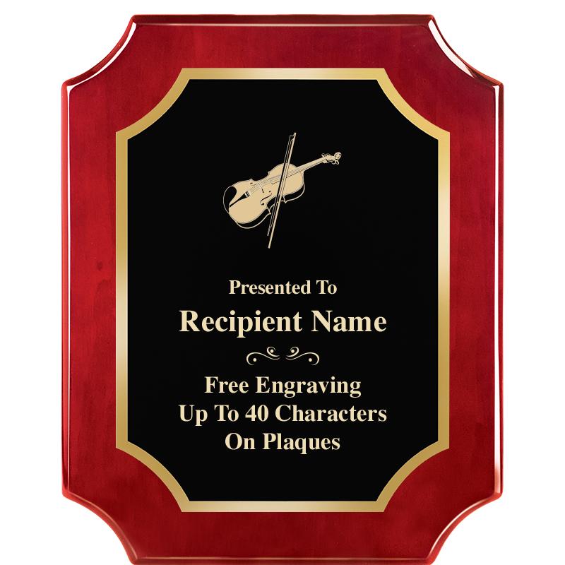 8"X10"SCALLOPED ROSEWOOD PLQ