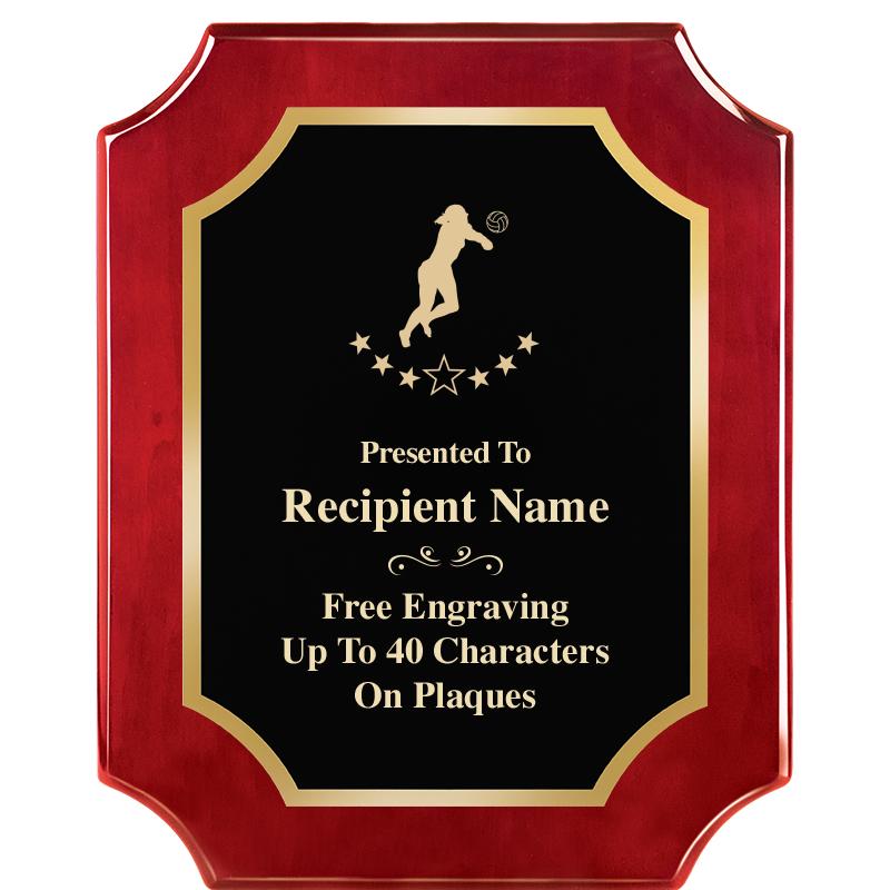 8"X10"SCALLOPED ROSEWOOD PLQ