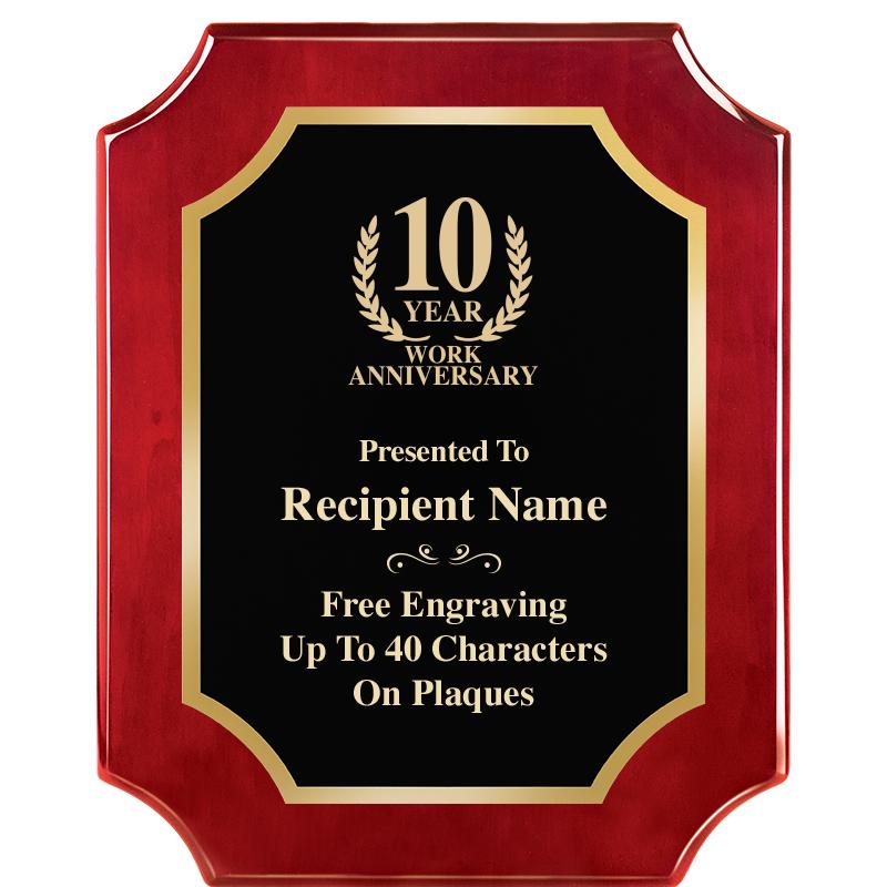 8"X10"SCALLOPED ROSEWOOD PLQ