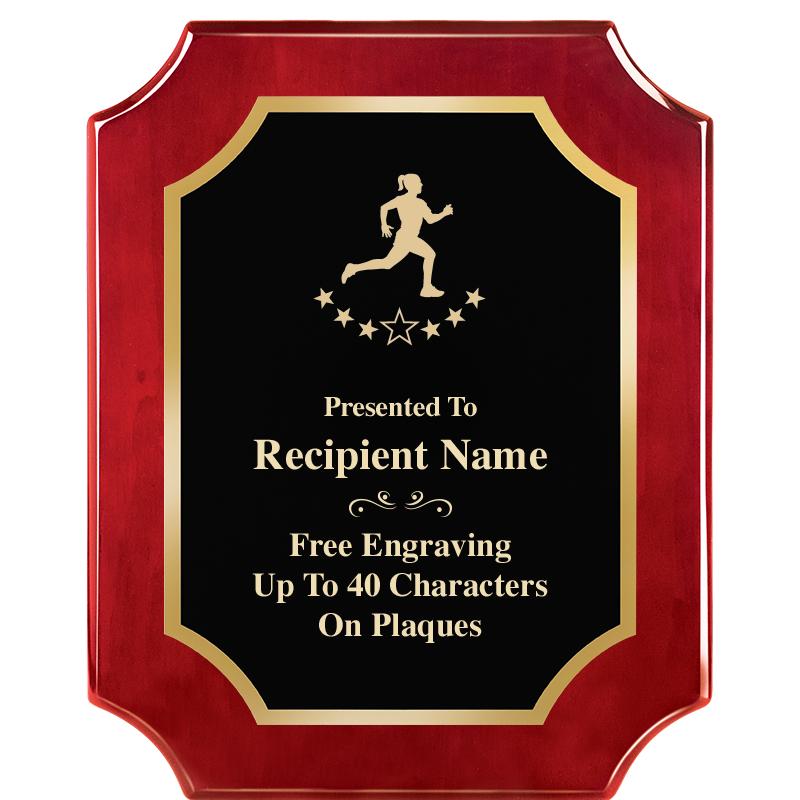 8"X10"SCALLOPED ROSEWOOD PLQ