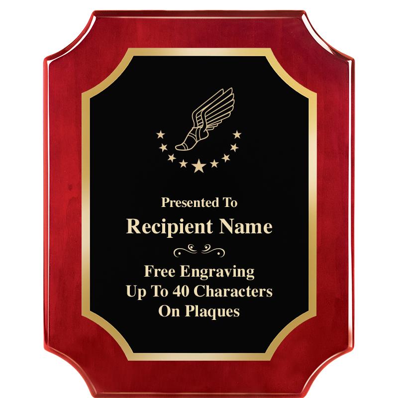 8"X10"SCALLOPED ROSEWOOD PLQ