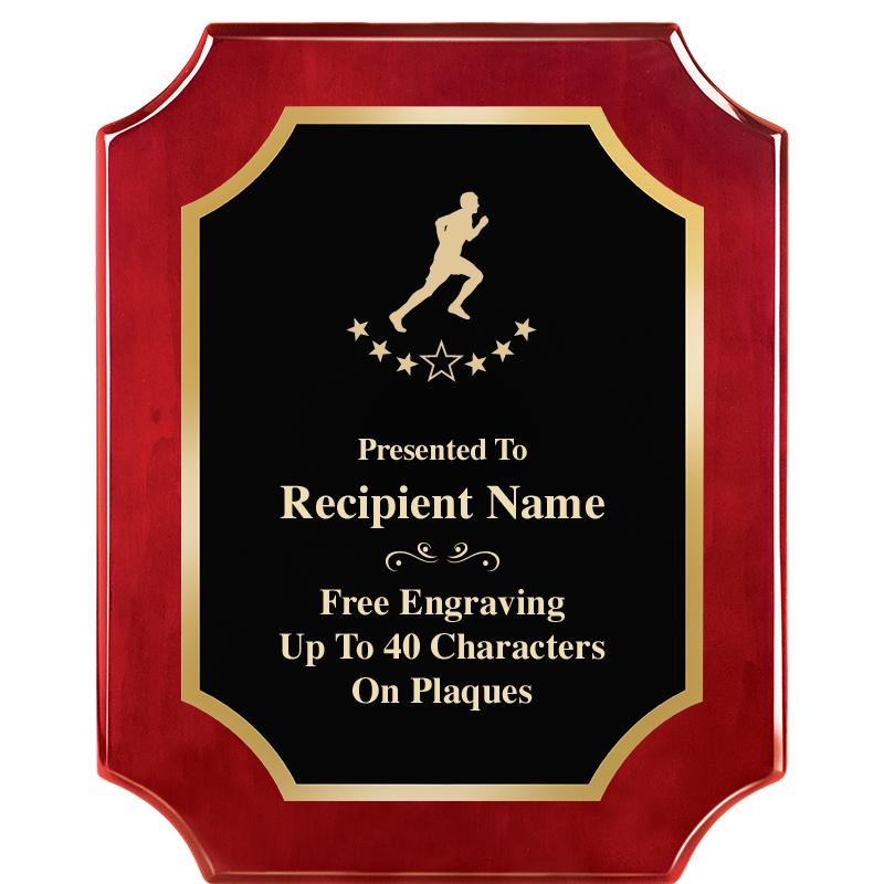 8"X10"SCALLOPED ROSEWOOD PLQ