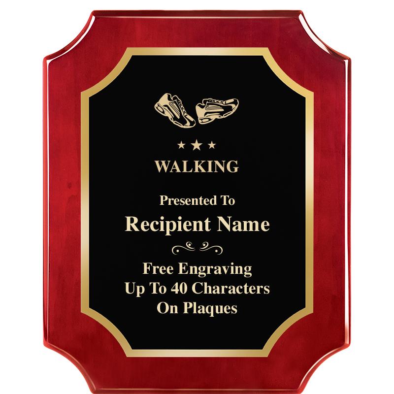 8"X10"SCALLOPED ROSEWOOD PLQ