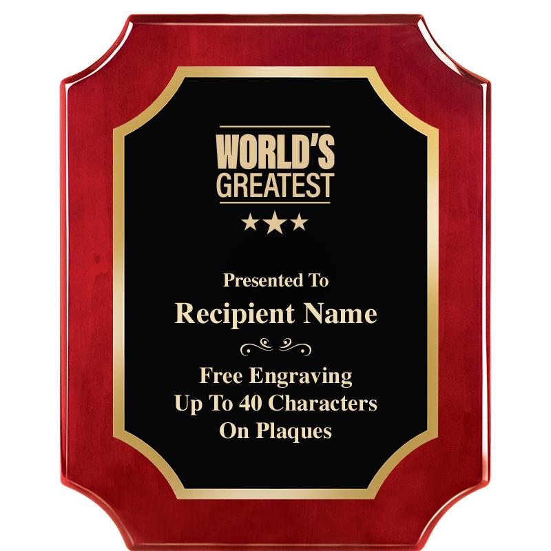 8"X10"SCALLOPED ROSEWOOD PLQ