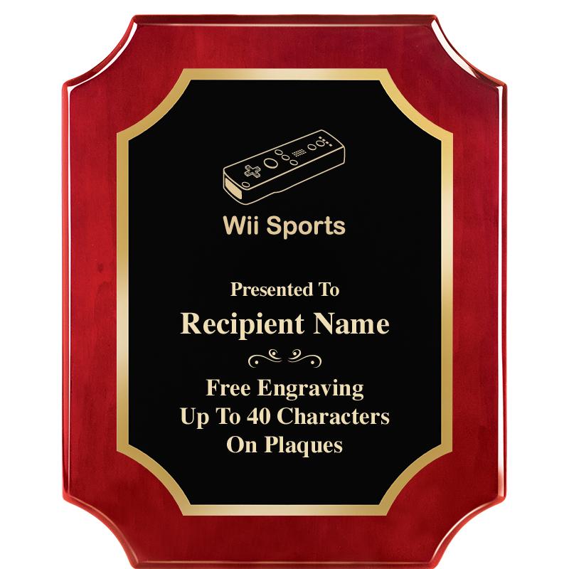 8"X10"SCALLOPED ROSEWOOD PLQ