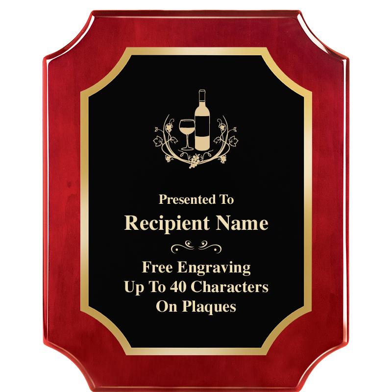 8"X10"SCALLOPED ROSEWOOD PLQ