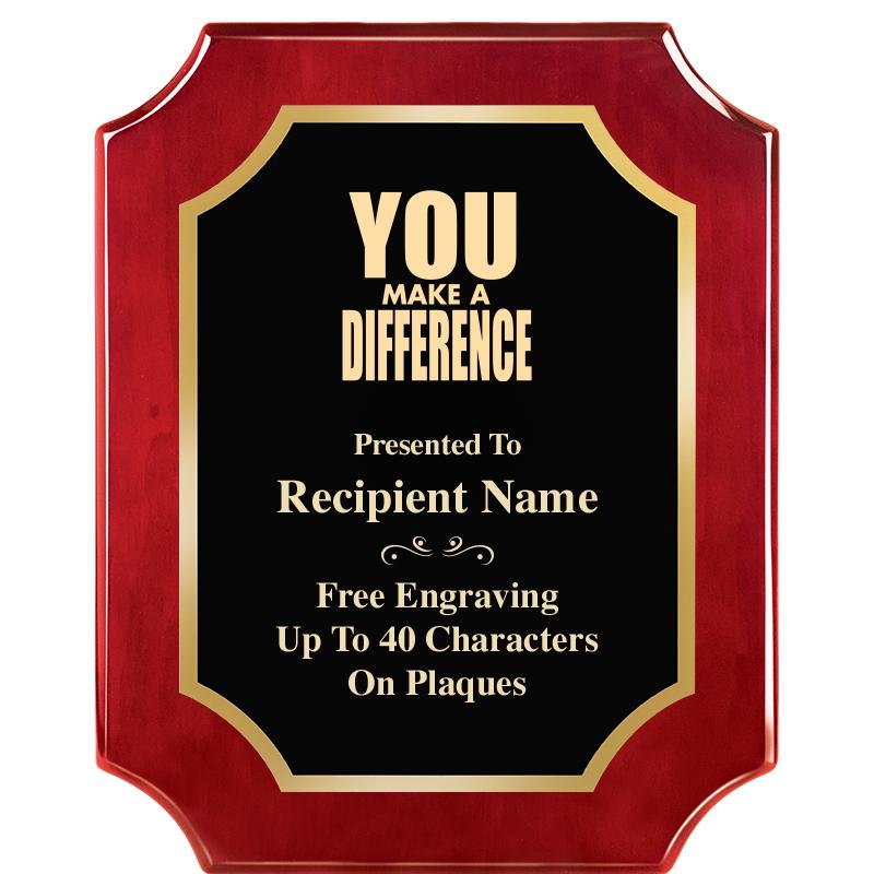 8"X10"SCALLOPED ROSEWOOD PLQ