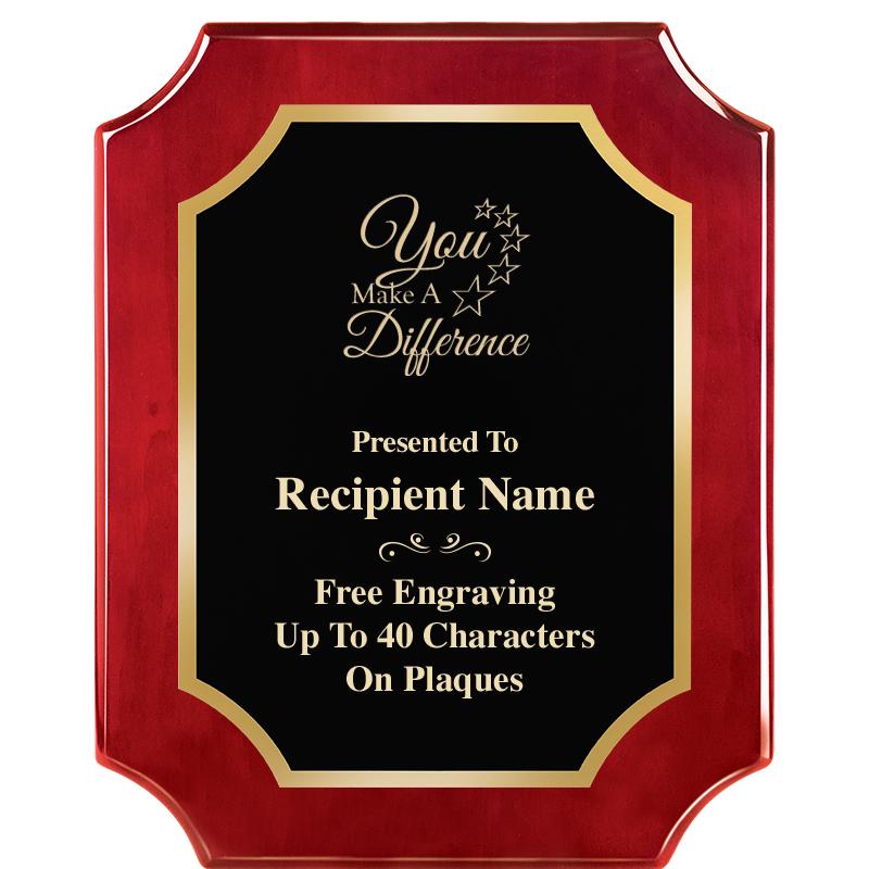 8"X10"SCALLOPED ROSEWOOD PLQ