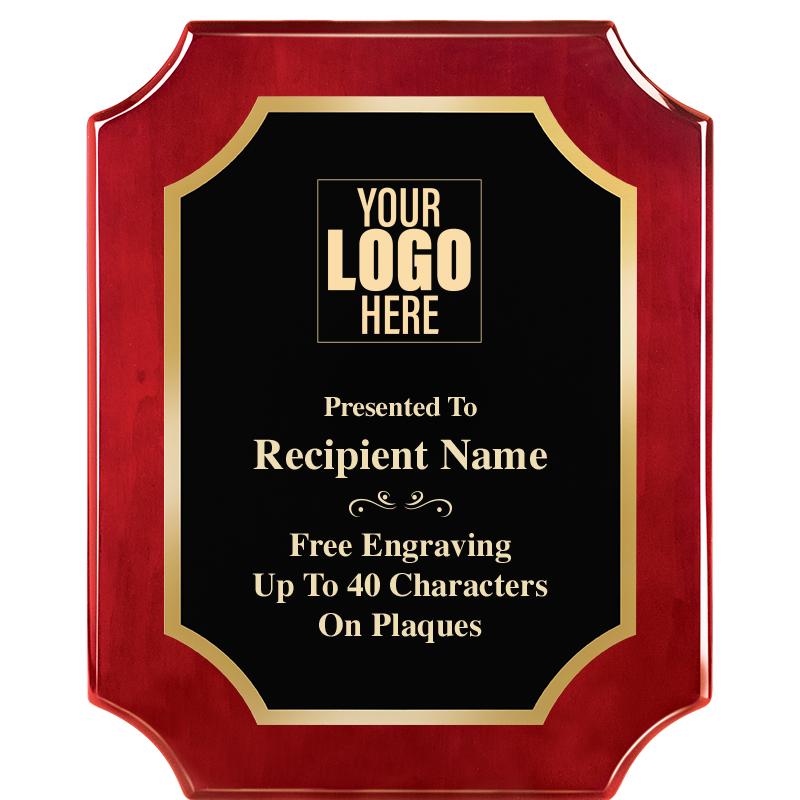 8"X10"SCALLOPED ROSEWOOD PLQ