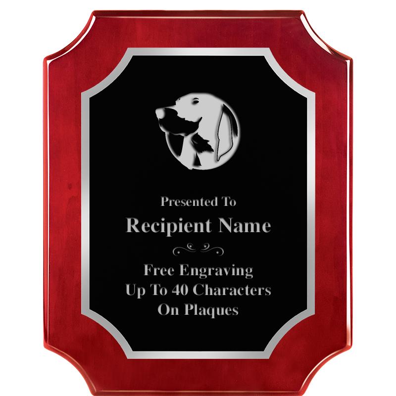 8X10 SCALLOP ROSEWOOD SLV PLQ