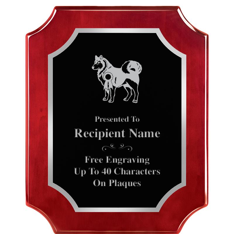 8X10 SCALLOP ROSEWOOD SLV PLQ