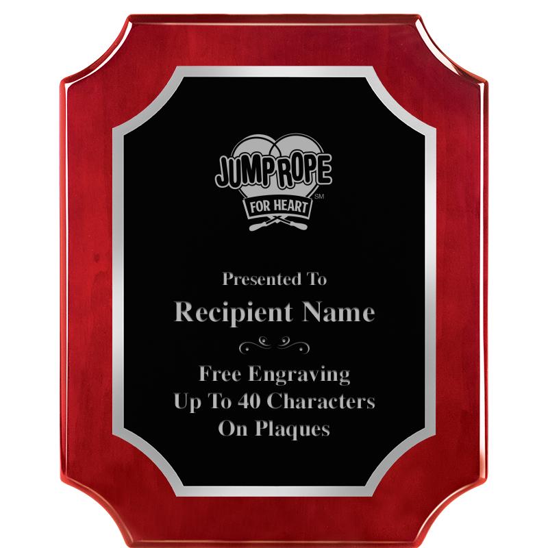 8X10 SCALLOP ROSEWOOD SLV PLQ