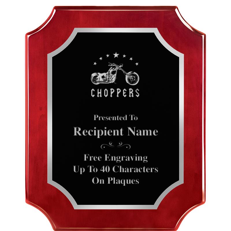 8X10 SCALLOP ROSEWOOD SLV PLQ