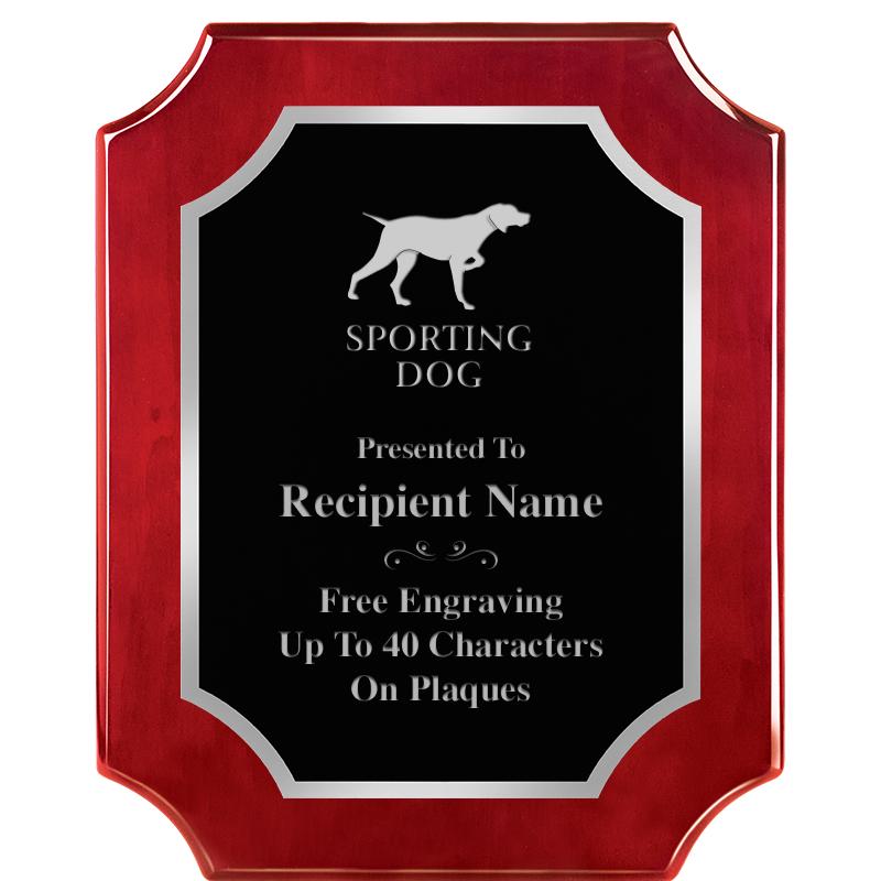 8X10 SCALLOP ROSEWOOD SLV PLQ