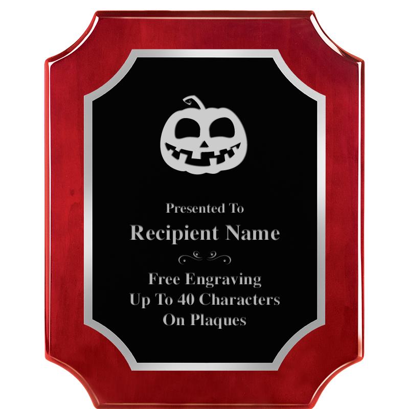 8X10 SCALLOP ROSEWOOD SLV PLQ