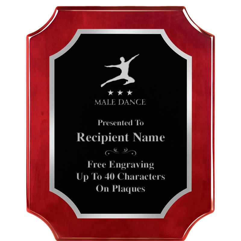 8X10 SCALLOP ROSEWOOD SLV PLQ