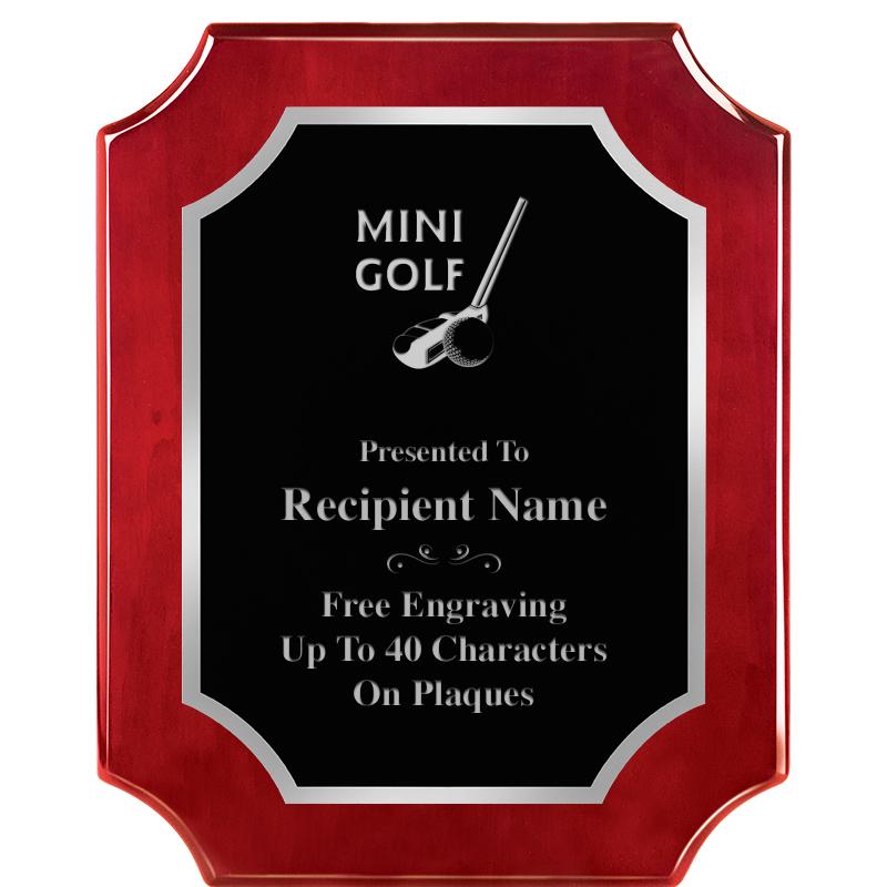 8X10 SCALLOP ROSEWOOD SLV PLQ