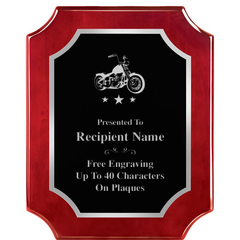 8X10 SCALLOP ROSEWOOD SLV PLQ