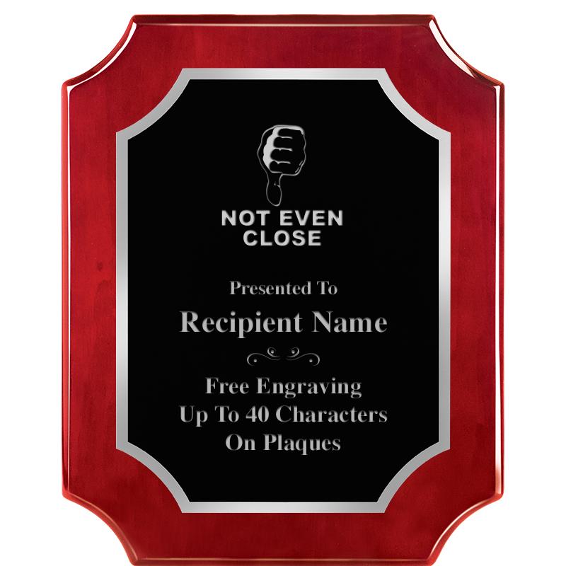 8X10 SCALLOP ROSEWOOD SLV PLQ