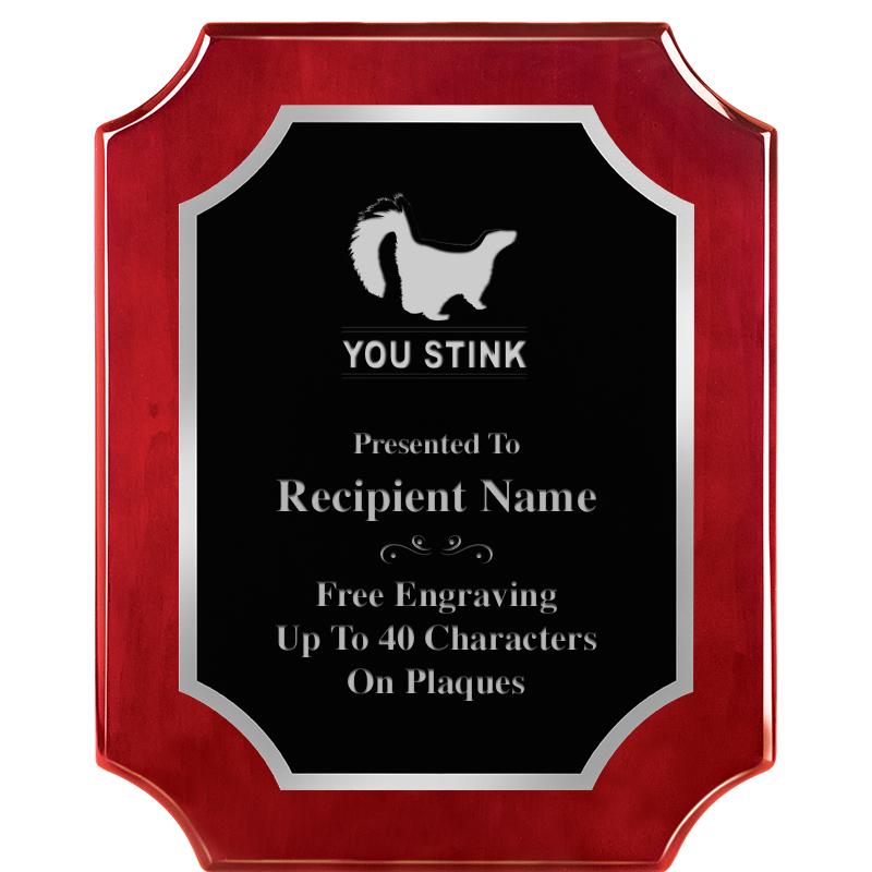 8X10 SCALLOP ROSEWOOD SLV PLQ