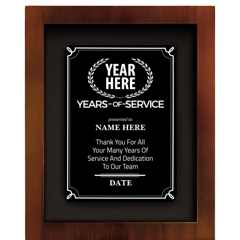 8.5x10.5 SHDW PL YEARS SERVICE