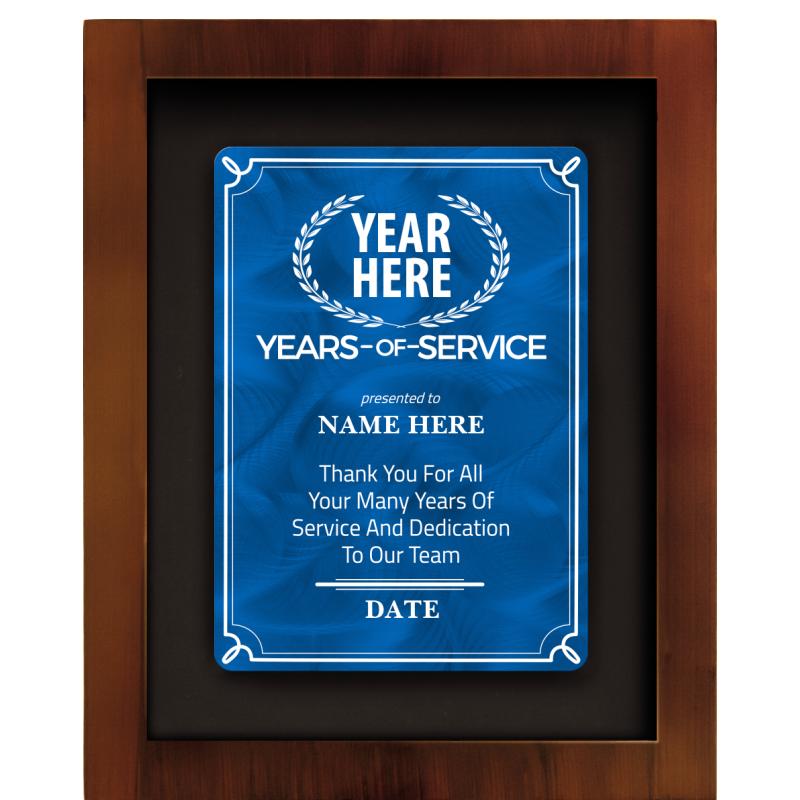 8.5x10.5 SHDW PL YEARS SERVICE