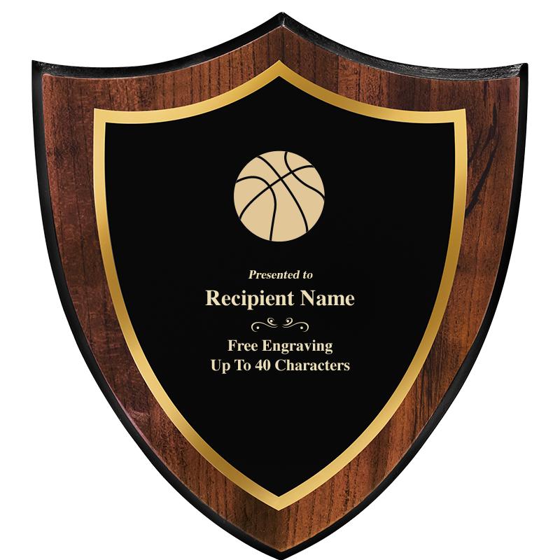 7.25x8 SHIELD PLQ W METAL PLT