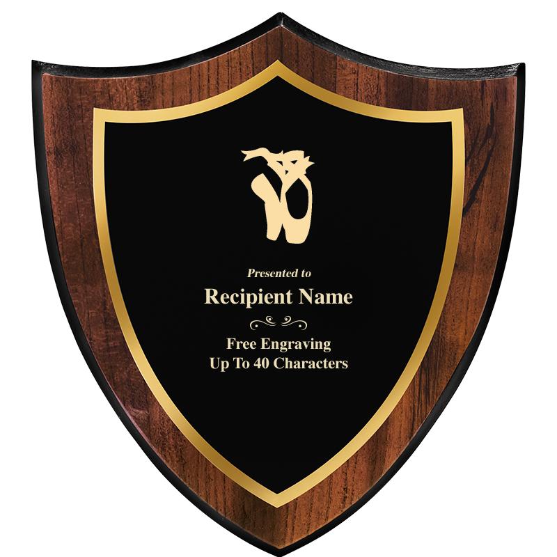 7.25x8 SHIELD PLQ W METAL PLT