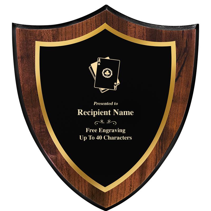 7.25x8 SHIELD PLQ W METAL PLT