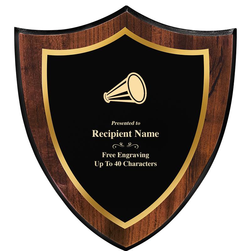 7.25x8 SHIELD PLQ W METAL PLT