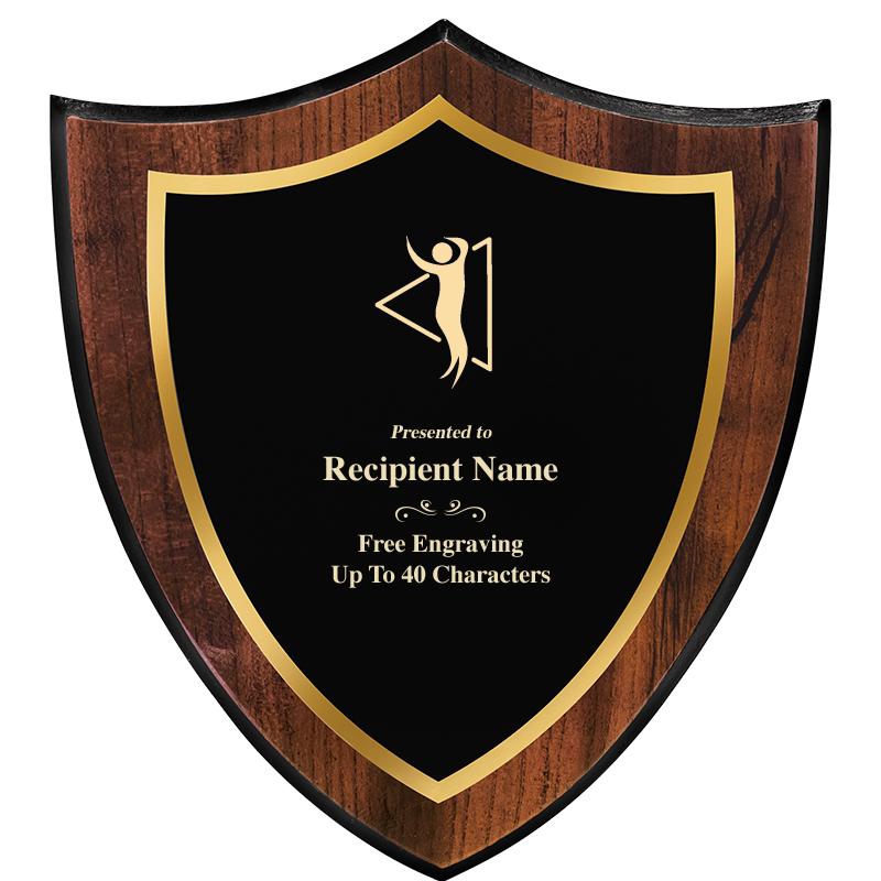 7.25x8 SHIELD PLQ W METAL PLT