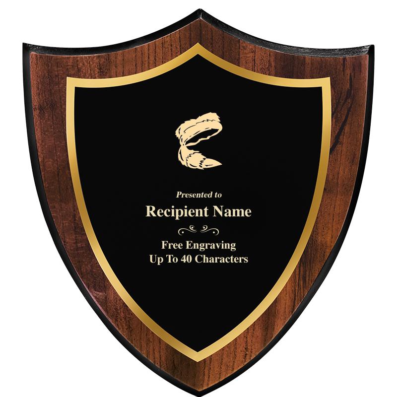 7.25x8 SHIELD PLQ W METAL PLT