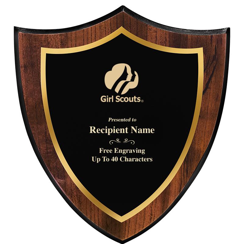 7.25x8 SHIELD PLQ W METAL PLT