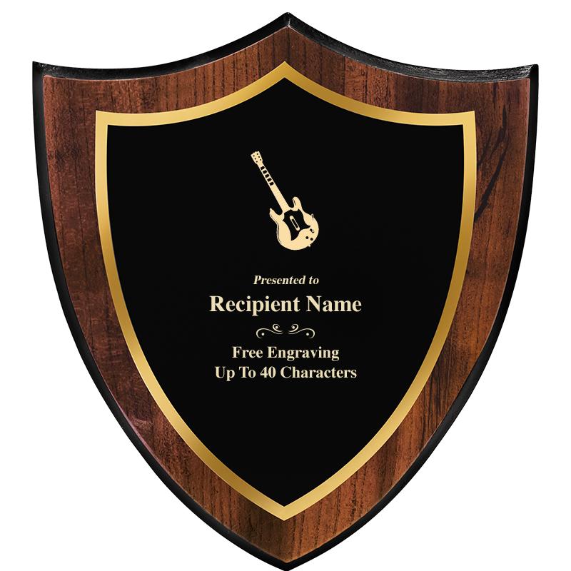 7.25x8 SHIELD PLQ W METAL PLT