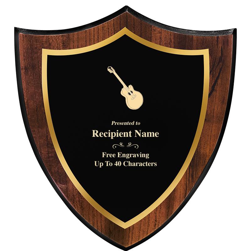 7.25x8 SHIELD PLQ W METAL PLT