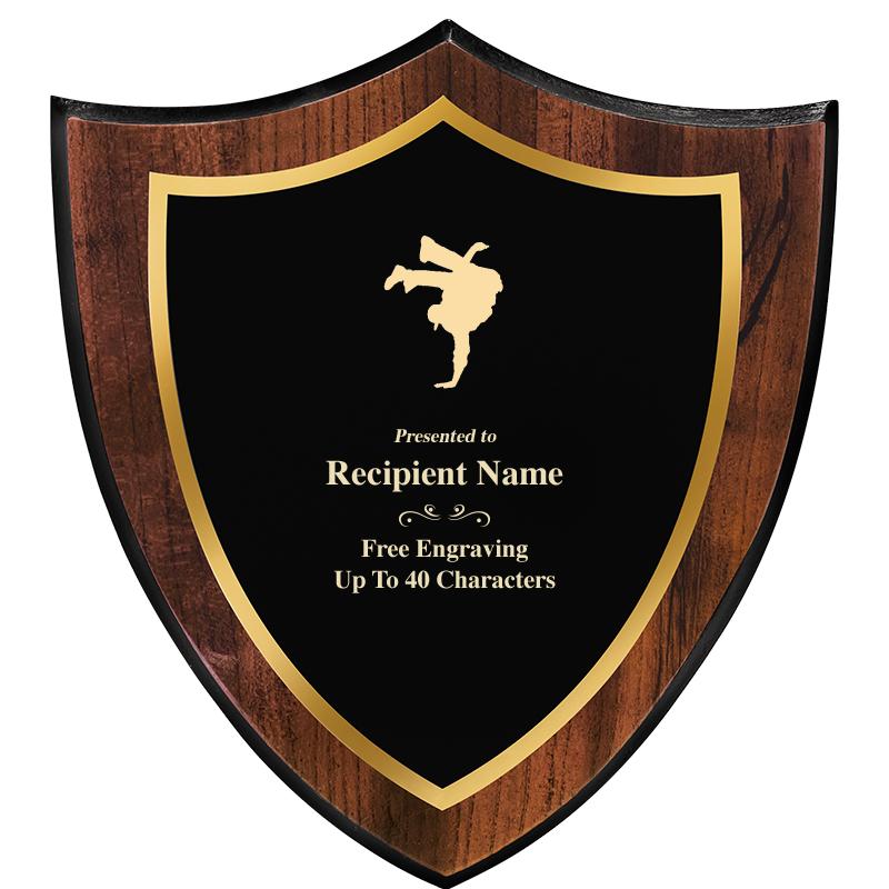 7.25x8 SHIELD PLQ W METAL PLT