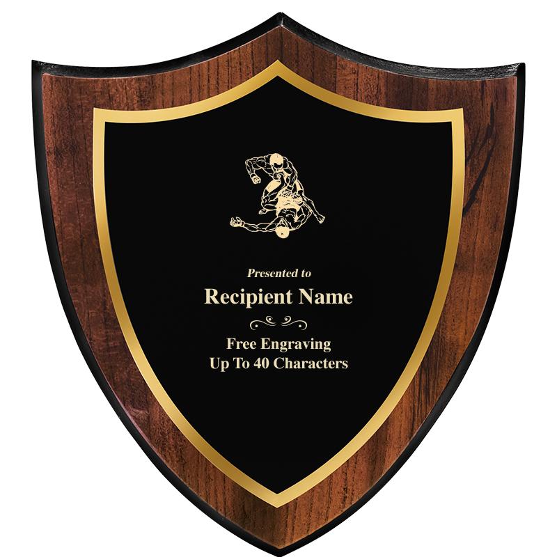 7.25x8 SHIELD PLQ W METAL PLT