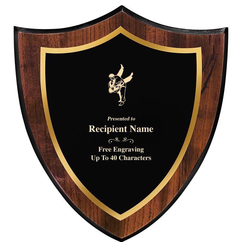 7.25x8 SHIELD PLQ W METAL PLT