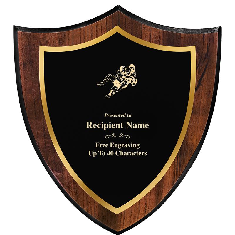 7.25x8 SHIELD PLQ W METAL PLT