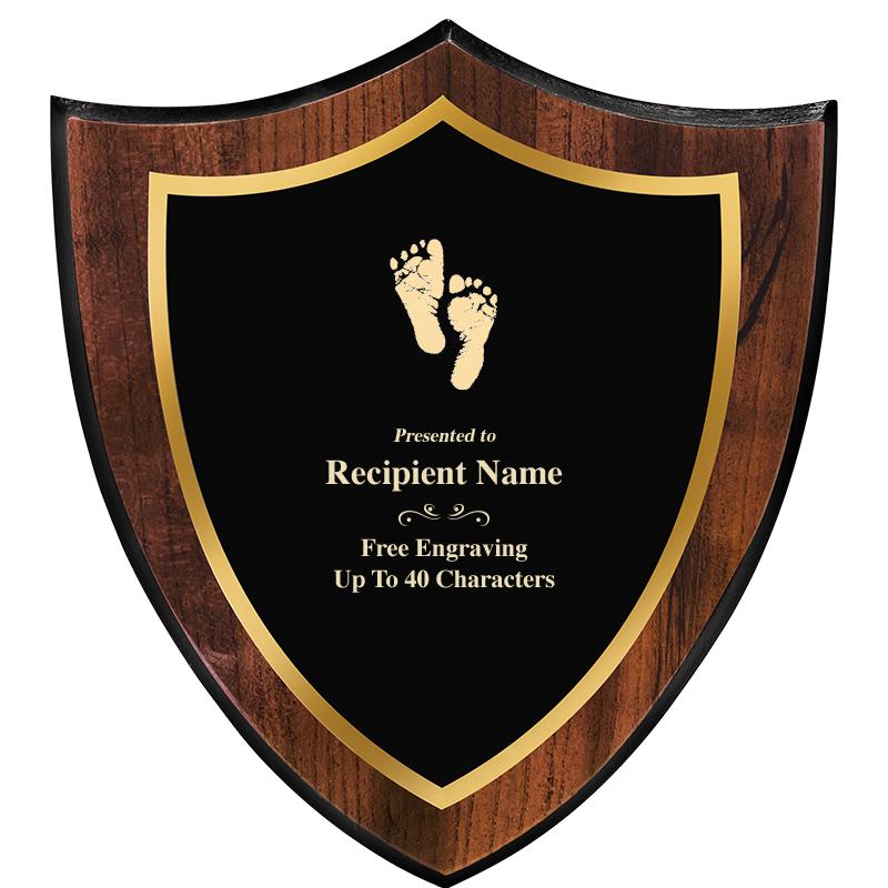 7.25x8 SHIELD PLQ W METAL PLT