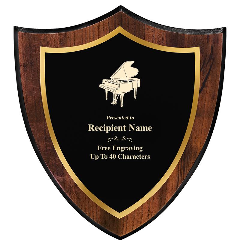 7.25x8 SHIELD PLQ W METAL PLT