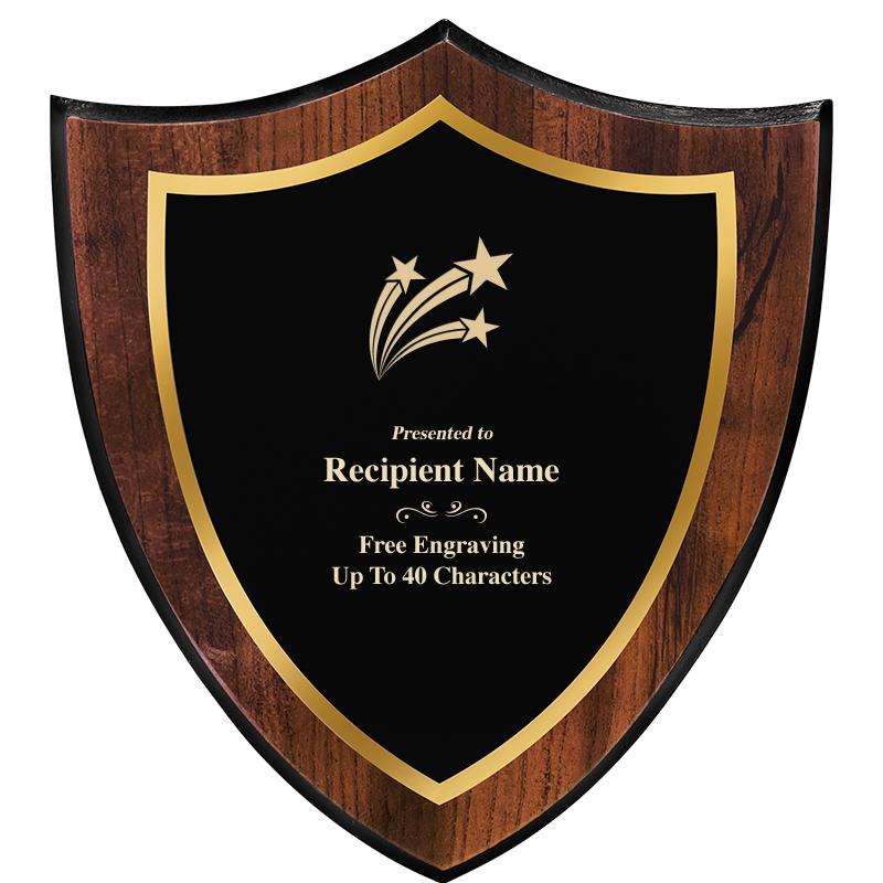 7.25x8 SHIELD PLQ W METAL PLT