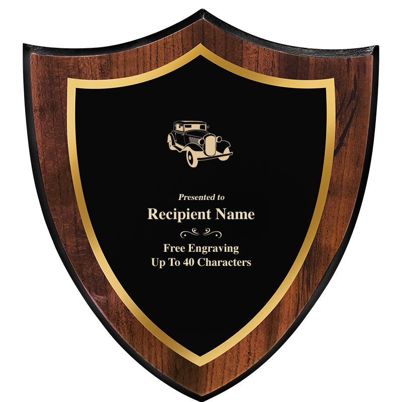 7.25x8 SHIELD PLQ W METAL PLT