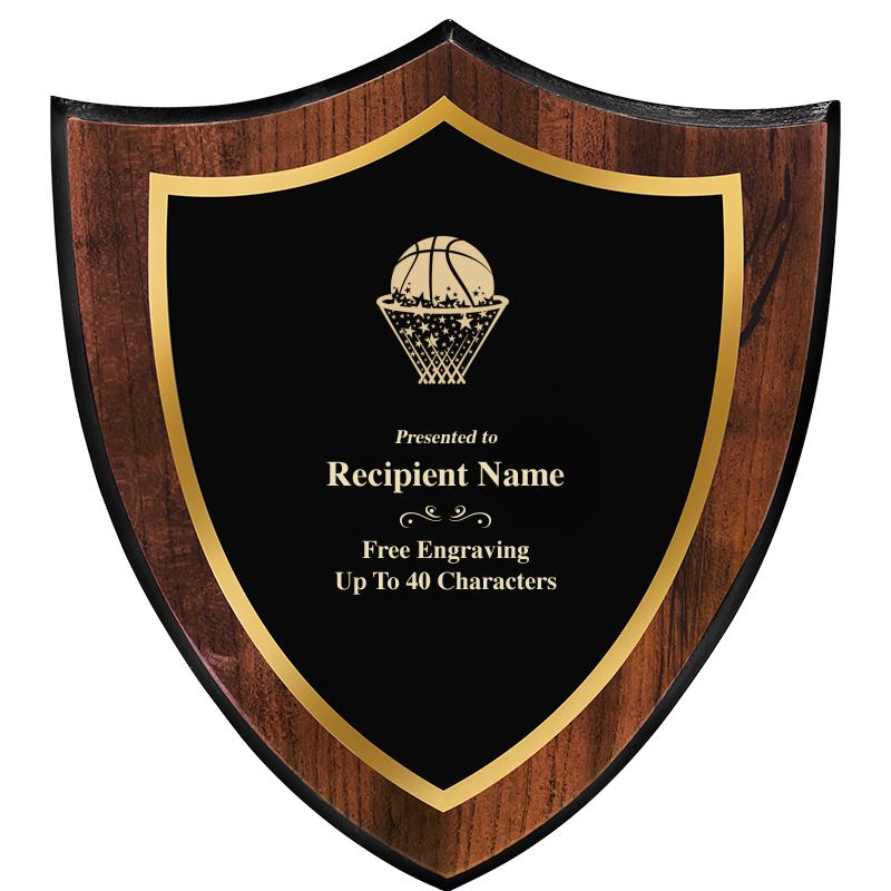 7.25x8 SHIELD PLQ W METAL PLT