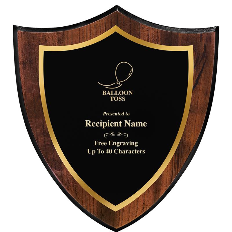 7.25x8 SHIELD PLQ W METAL PLT