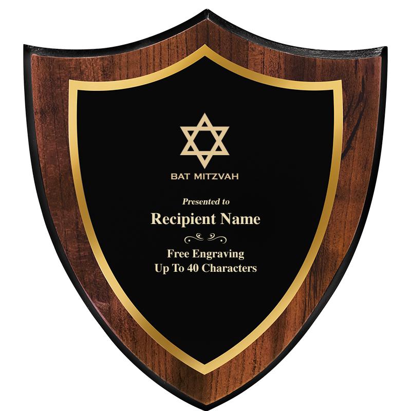 7.25x8 SHIELD PLQ W METAL PLT