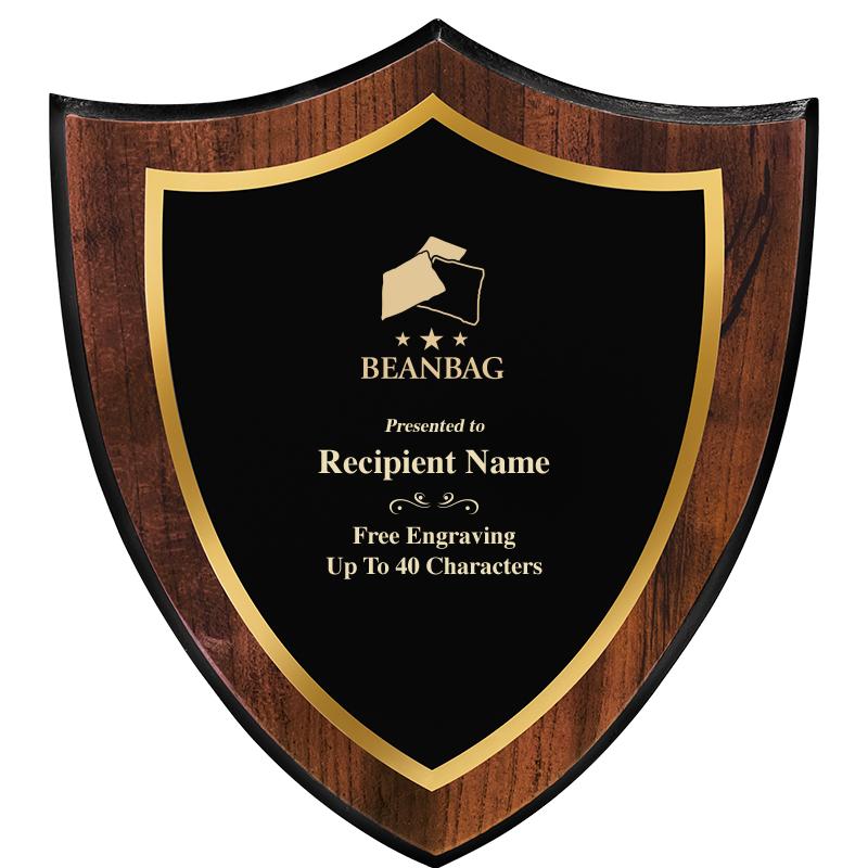 7.25x8 SHIELD PLQ W METAL PLT