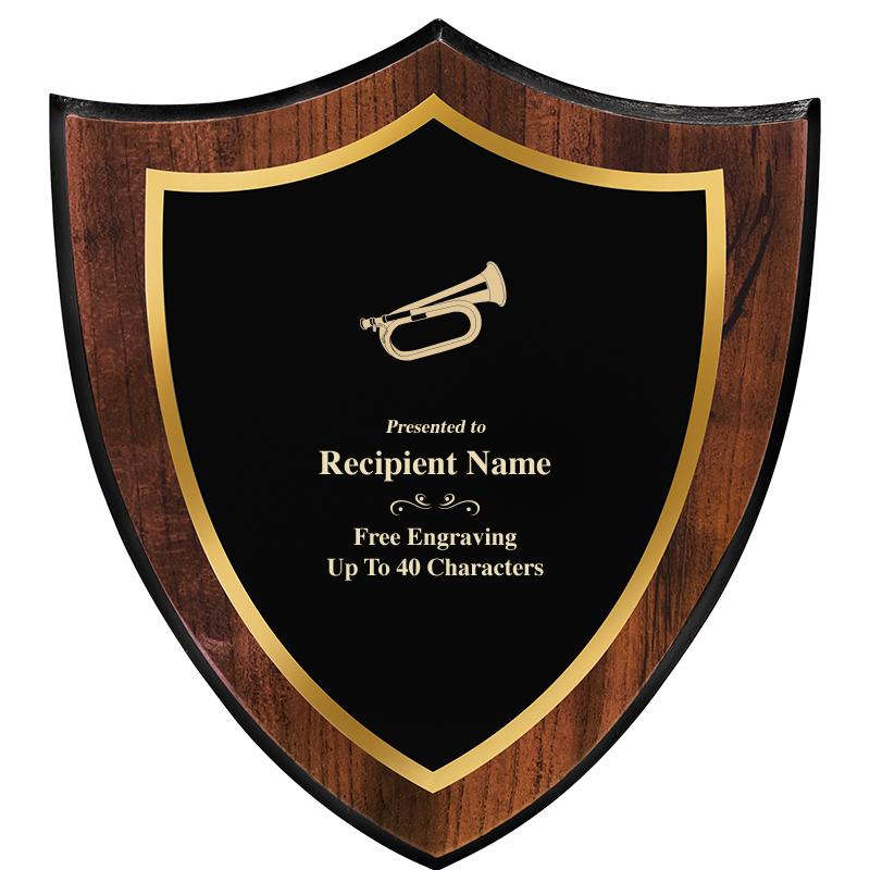 7.25x8 SHIELD PLQ W METAL PLT