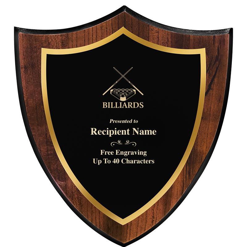 7.25x8 SHIELD PLQ W METAL PLT